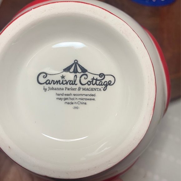 Carnival Cottage Patriotic Creamer and Sugar Johanna Parker - Picture 2 of 6